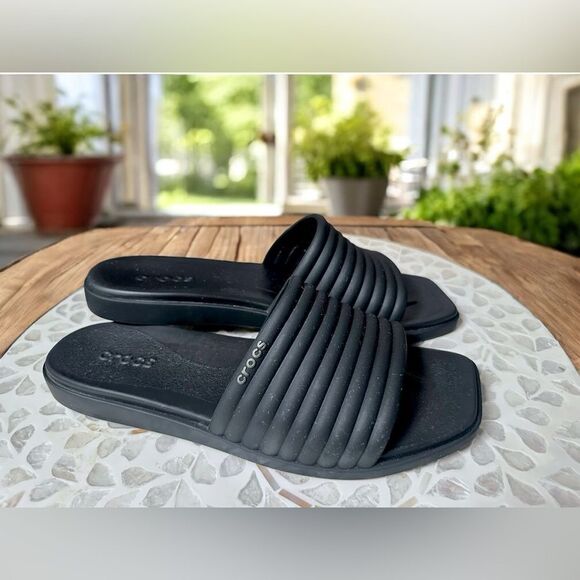 CROCS Women's Miami Slip On Slides Sandals - Picture 8 of 14